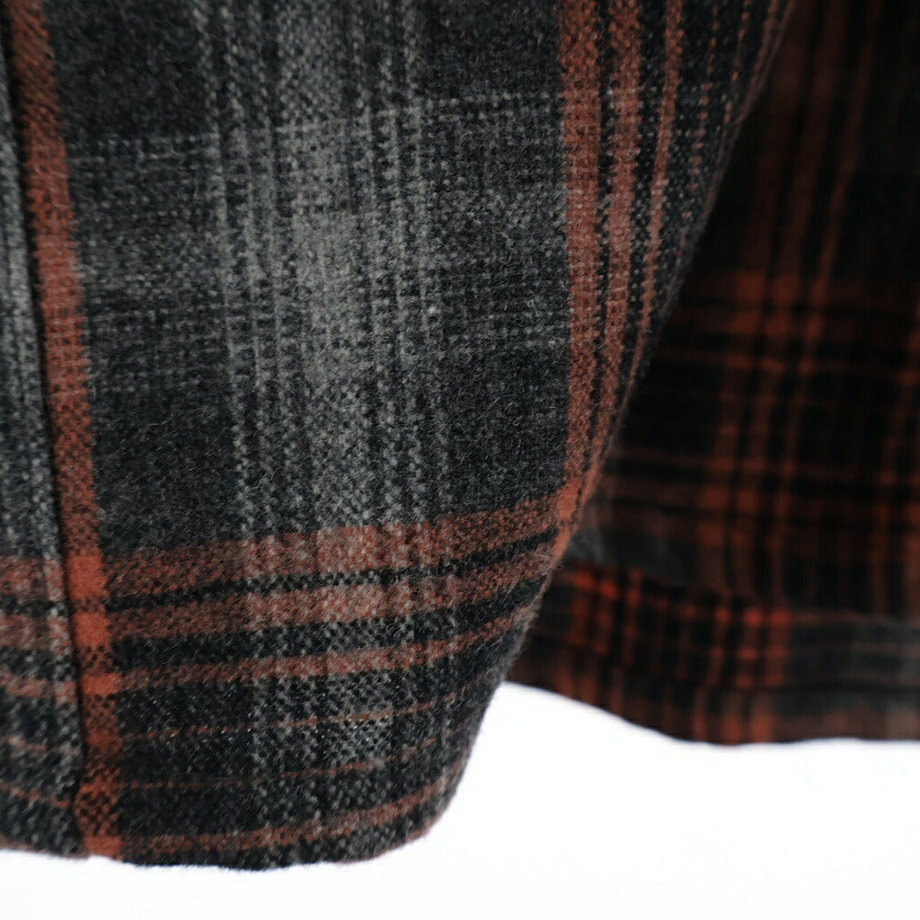 WACKO MARIA(ワコマリア) 25AW ×Pendleton Wool Ombre Check Open Collar Shirt ペンドルトン ウール オンブレチェック 総柄 ボタンダウン 長袖シャツ マルチ
