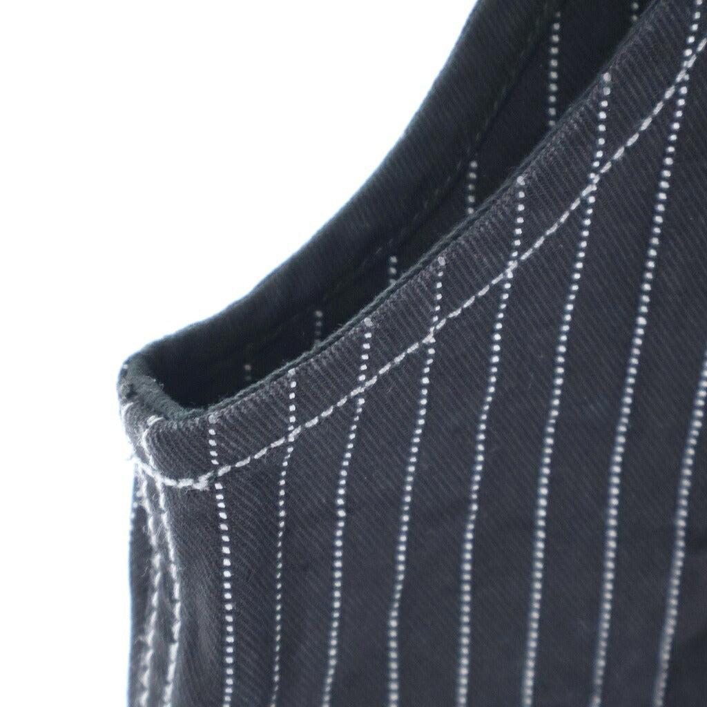 SCHOTT(ショット) Perfecto OLD HICKORY DENIM VEST パーフェクト オールドヒッコリー ボーダー総柄 デニム ベスト ジャケット ブラック 3122067
