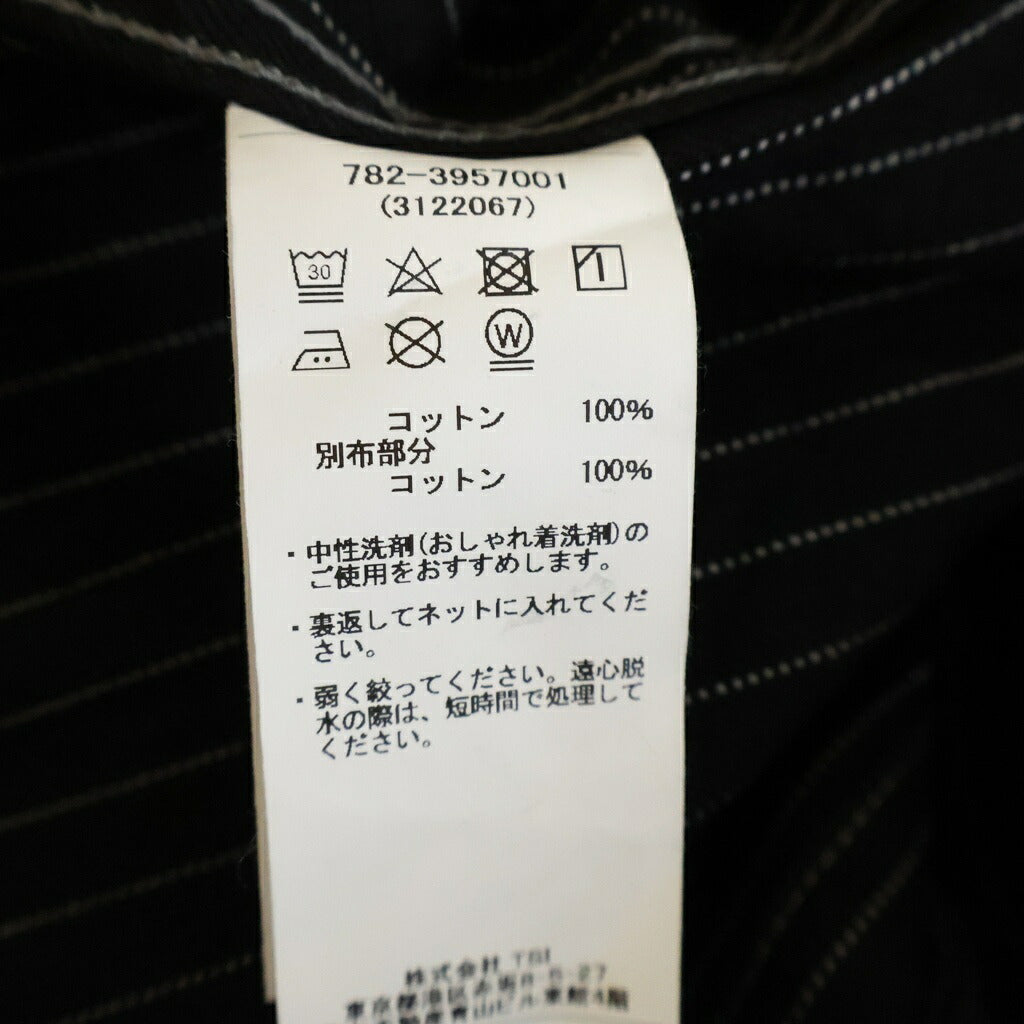 SCHOTT(ショット) Perfecto OLD HICKORY DENIM VEST パーフェクト オールドヒッコリー ボーダー総柄 デニム ベスト ジャケット ブラック 3122067