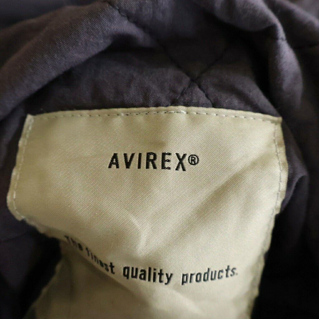 AVIREX(アヴィレックス) キルティングステッチ ジップアップ リバーシブル ベスト ジャケット ネイビー