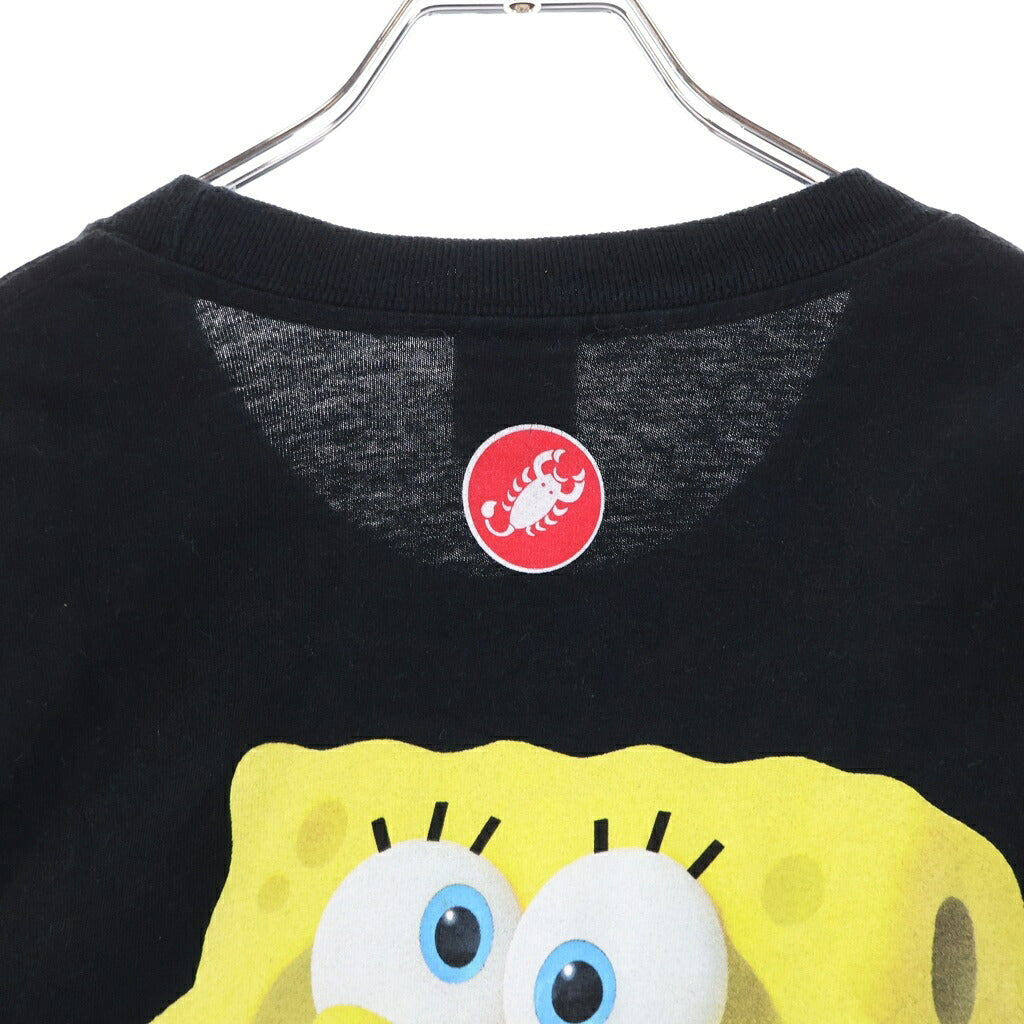 SUPREME(シュプリーム) 25SS ×SpongeBob Castelli Racing L/S Tee スポンジボブ カステリレーシング 長袖Tシャツカットソー ブラック