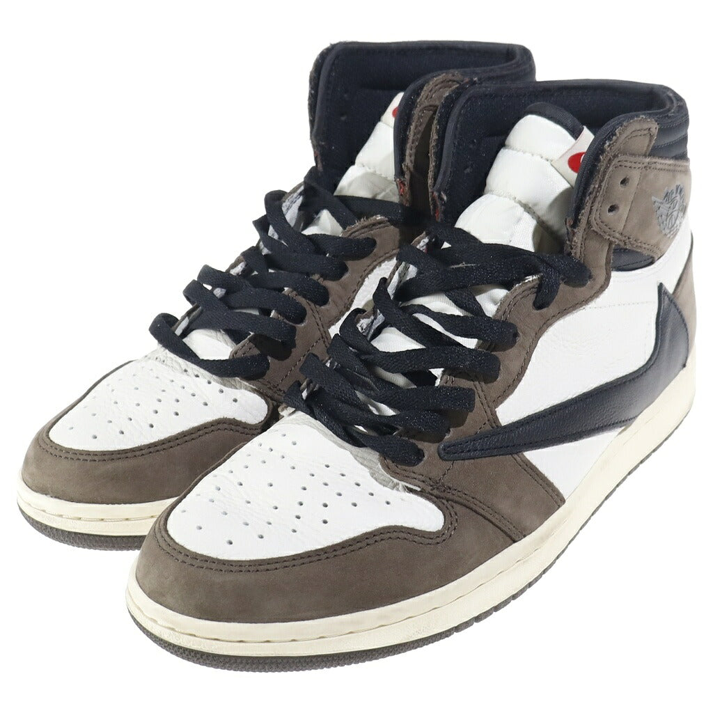 NIKE(ナイキ) ×TRAVIS SCOTT AIR JORDAN 1 RETRO HIGH OG TS SP トラヴィススコット エアジョーダン レトロ ハイカットスニーカー ブラウン US10.5/28.5cm CD4487-100