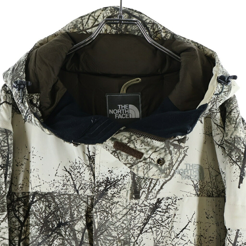 THE NORTH FACE(ザノースフェイス) Maintenance Jacket メンテナンスジャケット ツリー総柄 ナイロン マウンテンパーカー ホワイト NS15713