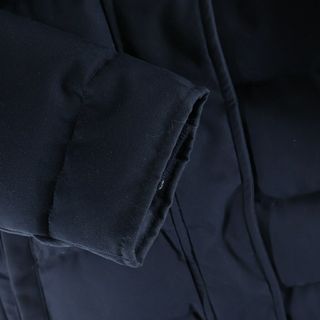 PYRENEX(ピレネックス) ANNECY アヌシー アームロゴパッチ ポリエステル ファーフード ロングダウンジャケット ネイビーW19P1