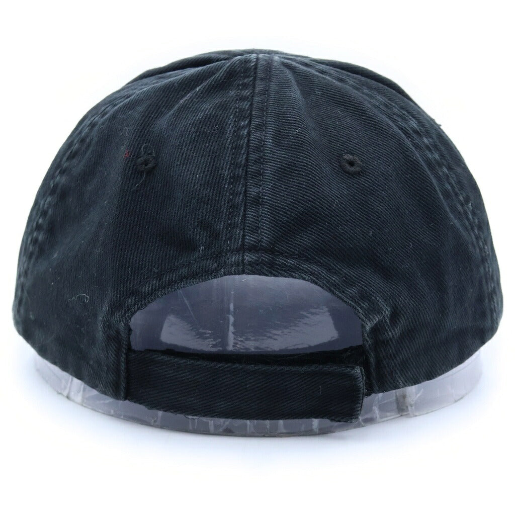 BALENCIAGA(バレンシアガ) Logo Visor Cap バイザーロゴ刺繍 ユーズド加工 6パネル キャップ ブラック