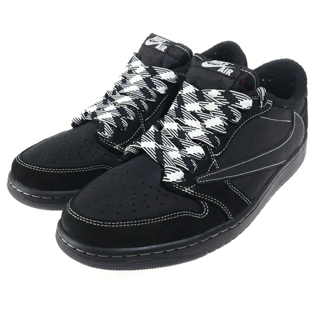 NIKE(ナイキ) ×TRAVIS SCOTT AIR JORDAN 1 LOW OG SP BLACK PHANTOM トラヴィススコット エアジョーダン1 ロー ブラックファントム ローカットスニーカー ブラック US10.5/28.5cm DM7866-001