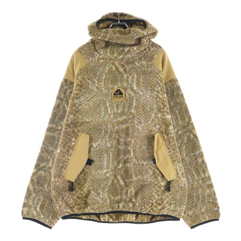 SUPREME(シュプリーム) 22AW ×NIKE ACG Gold Snakskin Fleece Pullover ナイキ ゴールドスネーク総柄 プルオーバー フリース スウェット トレーナー ブラウン DN3256-277