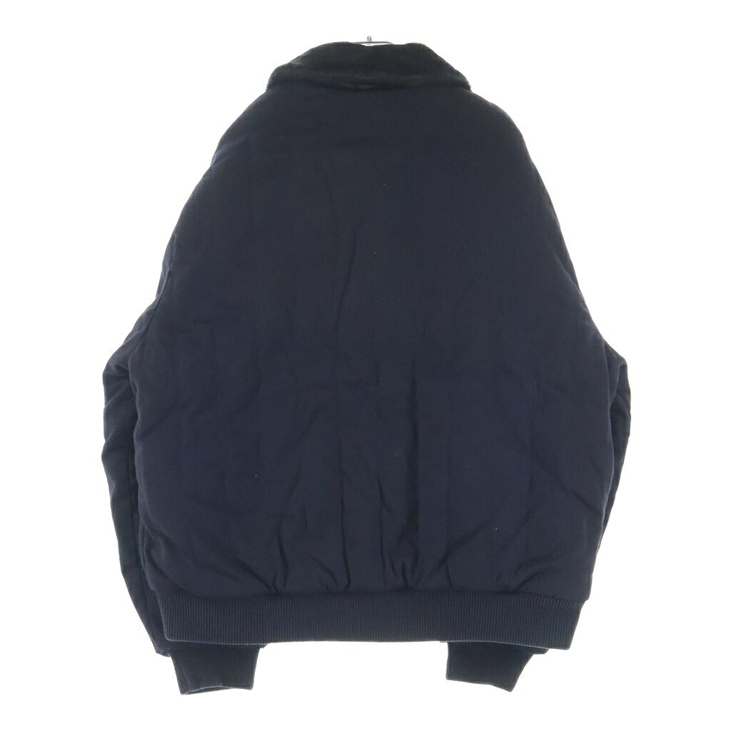 SUPREME(シュプリーム) 25AW Reversible Quilted Faux Fur Work Jacket フロントロゴ リバーシブル キルテッド ジップアップ ファー ジャケット ブラック