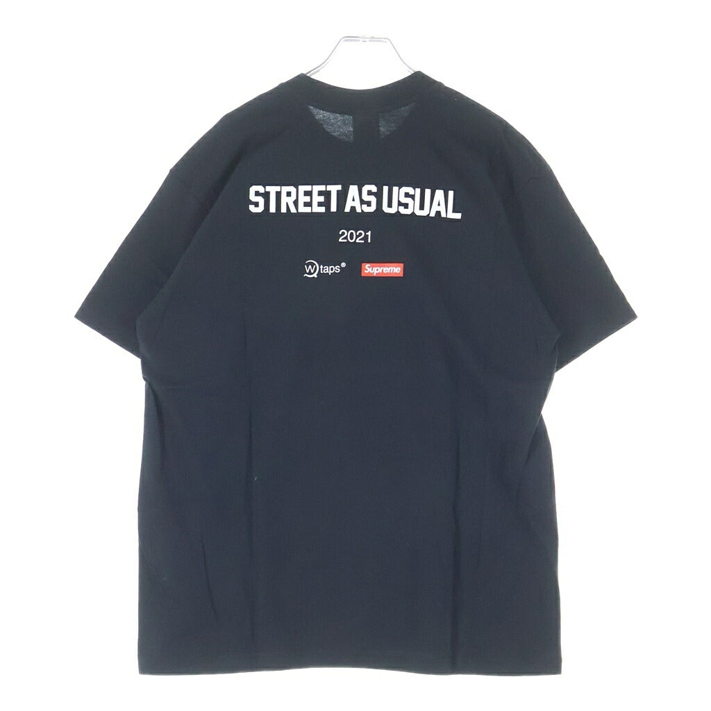 SUPREME(シュプリーム) 21AW ×WTAPS Sic'em! Tee ダブルタップス フロントデザイン シックエム 半袖 Tシャツ カットソー ブラック