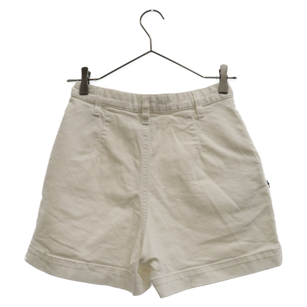 DOLCE & GABBANA(ドルチェアンドガッバーナ) LOVE ビーズ パッチ デニム ショート パンツ ショーツ ホワイト FTAIDZ レディース