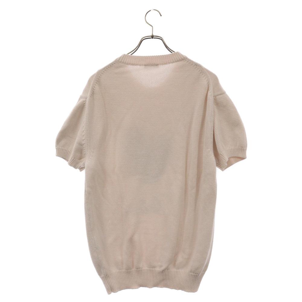 DIOR(ディオール) 21AW ×KENNY SCHARF ケニーシャーフ ロゴ ショートスリーブ コットン ニット 半袖 アイボリー 143M656AT294