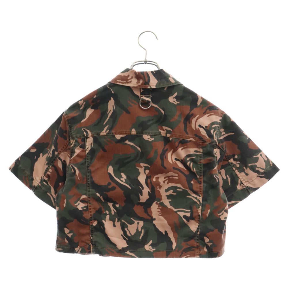 DIESEL(ディーゼル) オープンカラー ショート ミリタリー 半袖 シャツ ジャケット マルチカラー レディース suriA04638-C-ADARA-CMF