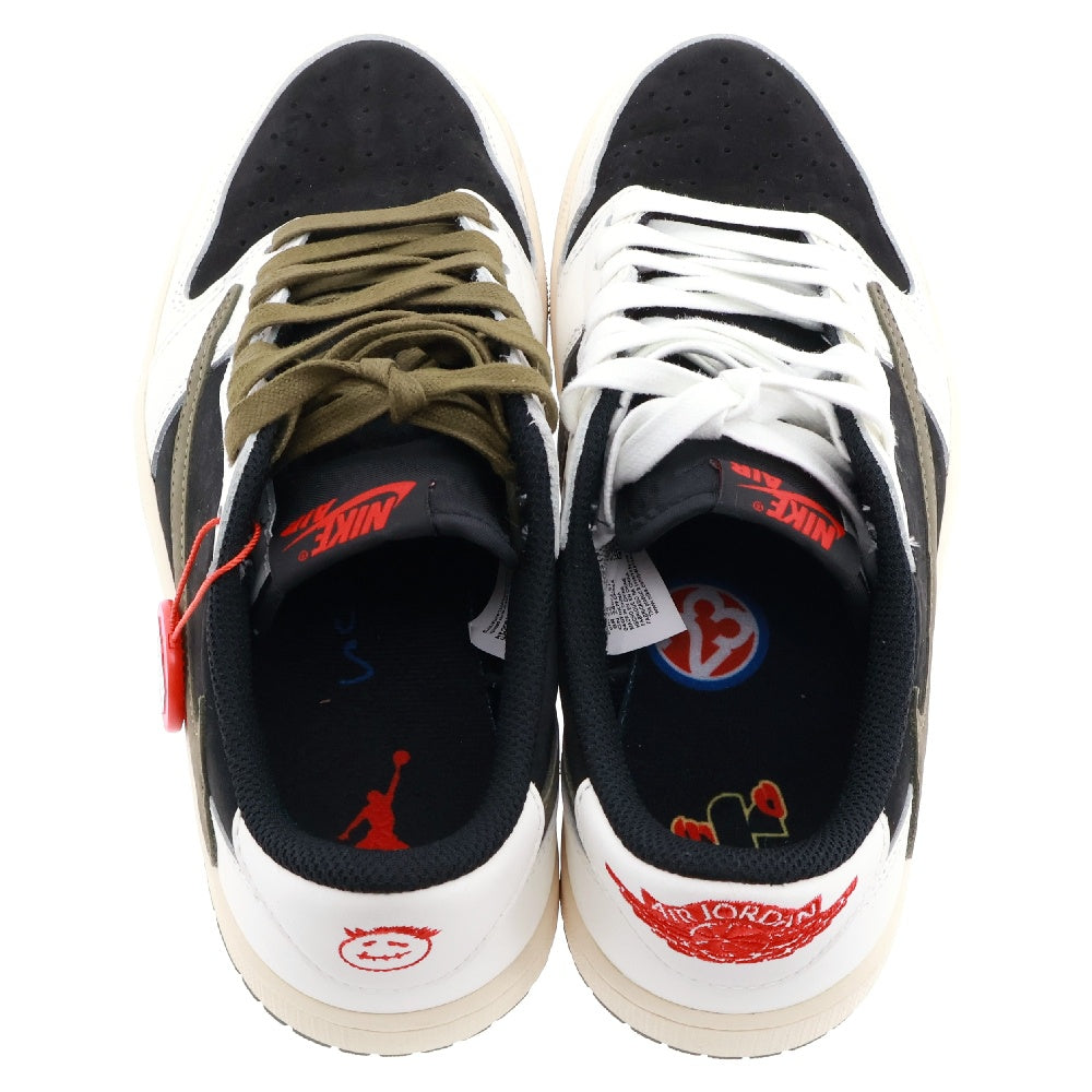 NIKE(ナイキ) ×Travis Scott WMNS AIR JORDAN 1 LOW OG Medium Olive ウィメンズ エアジョーダン1 ミディアムオリーブ ローカットスニーカー US7/24cm DZ4137-106