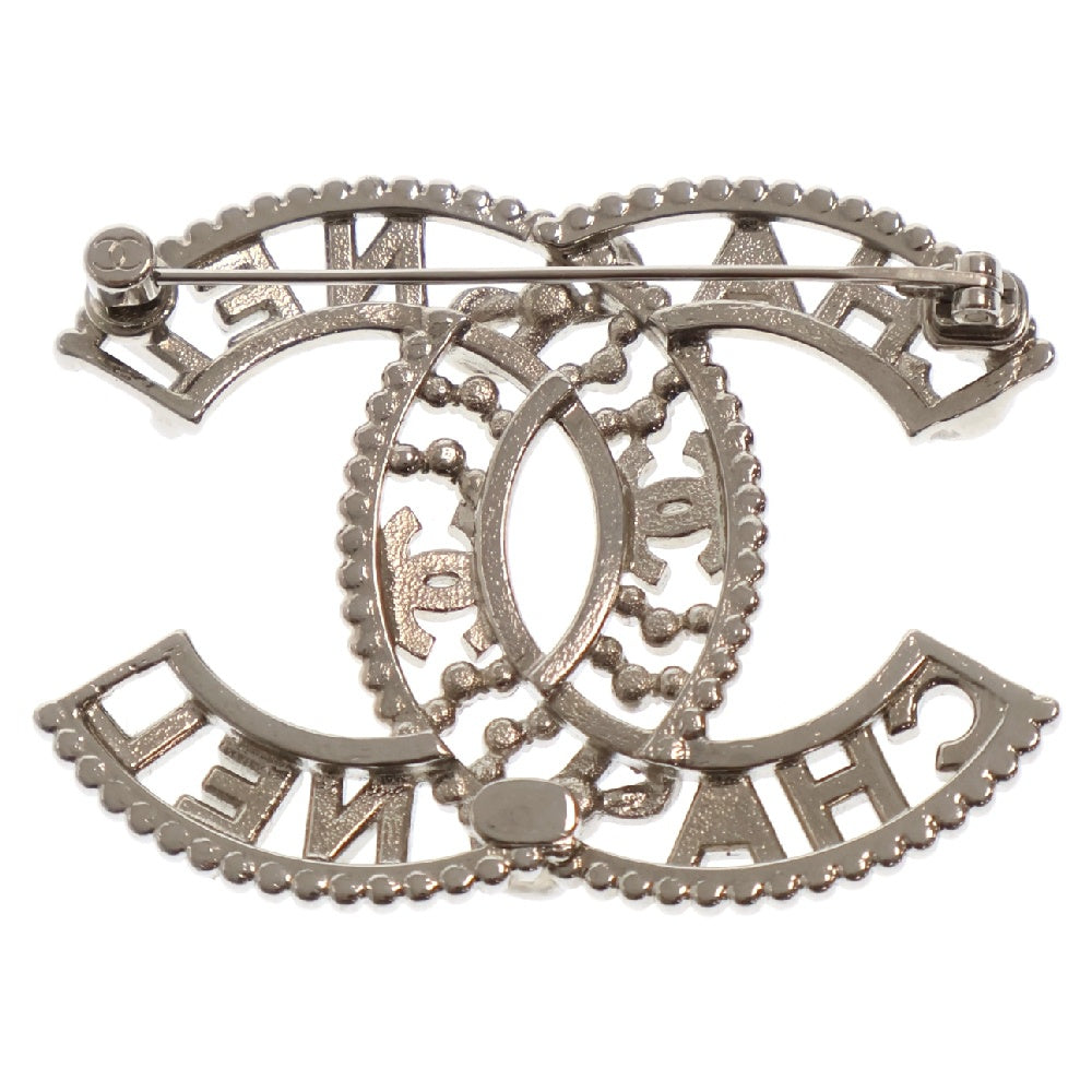 CHANEL(シャネル) CCロゴ ココマーク ラインストーン ブローチ シルバー レディース A22 B