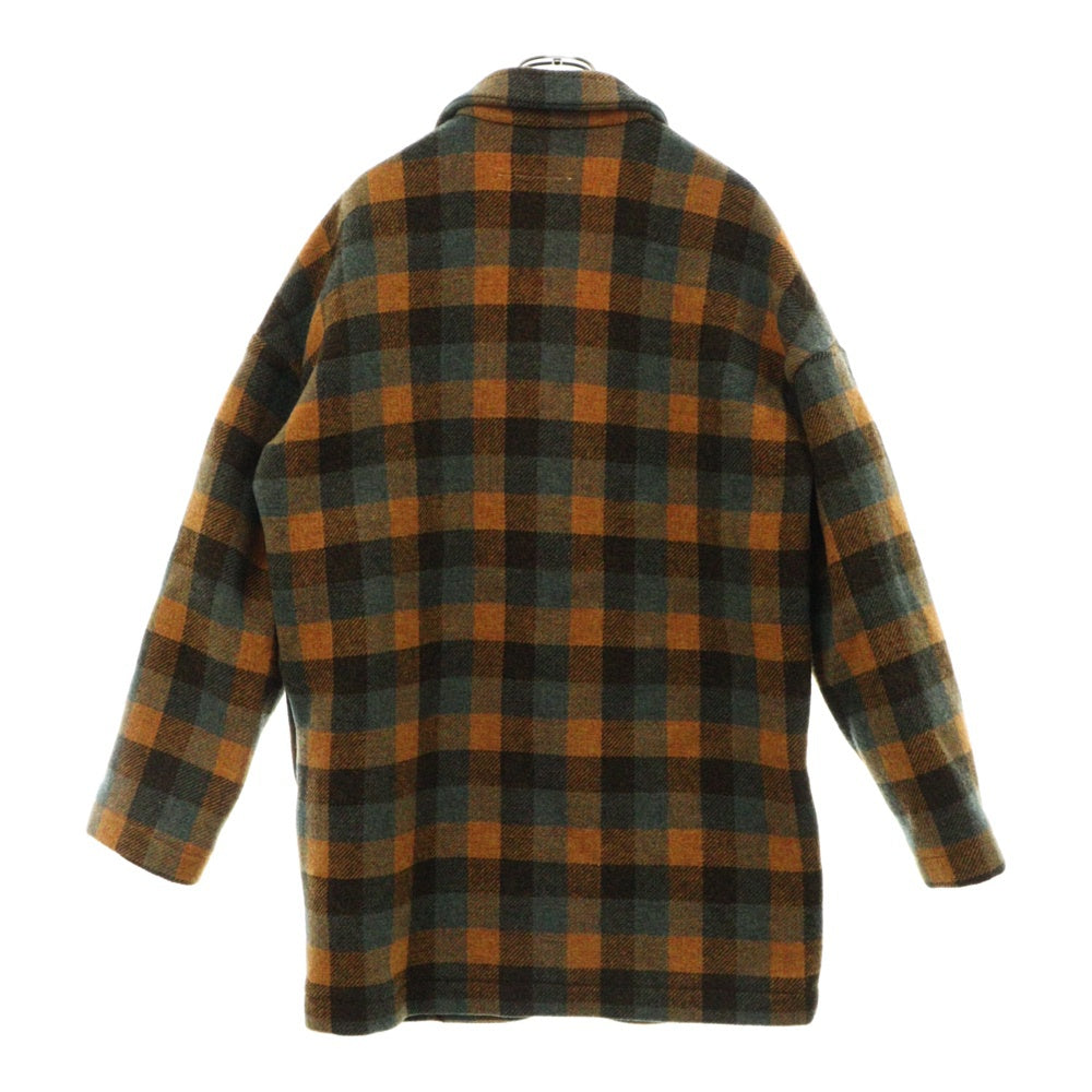 MM6 Maison Margiela(エムエムシックスメゾンマルジェラ) 18AW チェック柄 ウール コートジャケット イエロー/グリーン レディース S48958 S52BN0033