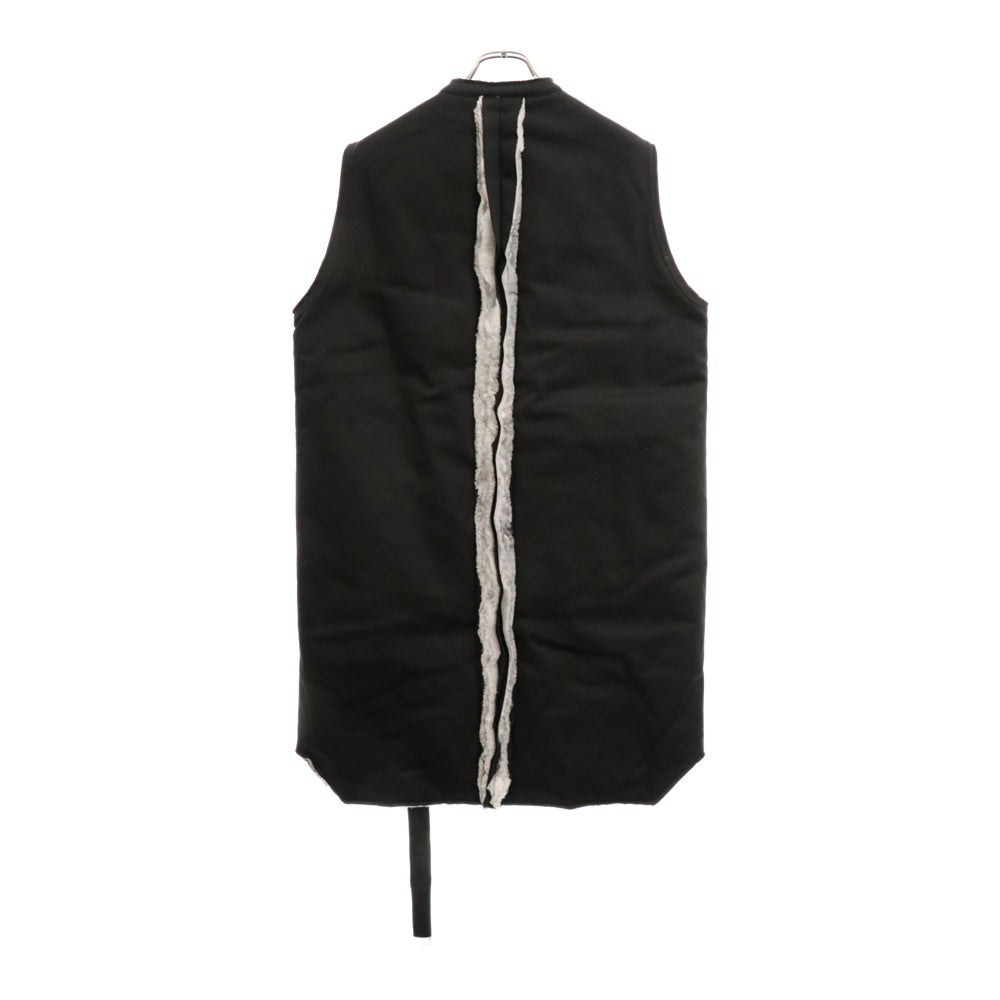 Rick Owens(リックオウエンス) 21AW SL OUTERSHIRT LINER アウターシャツ ライナー スナップボタン ベスト ブラック RR02A5902-TW