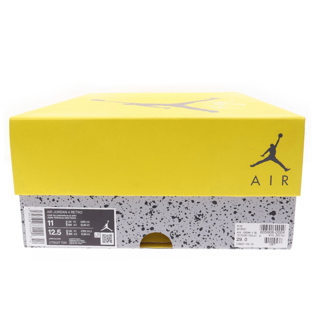 NIKE(ナイキ) AIR JORDAN 4 RETRO TOUR YELLOW CT8527-700 エアジョーダン レトロ ハイカットスニーカー シューズ ツアーイエロー US11/29cm