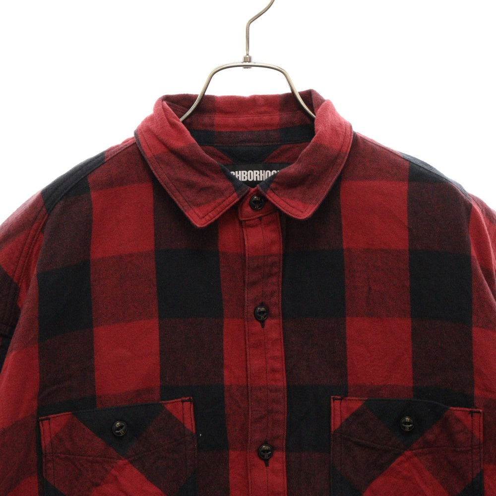 NEIGHBORHOOD(ネイバーフッド) BUFFALO CHECK SHIRT LS バッファロー チェックシャツ 長袖シャツ レッド/ブラック 231ARNH-SHM01