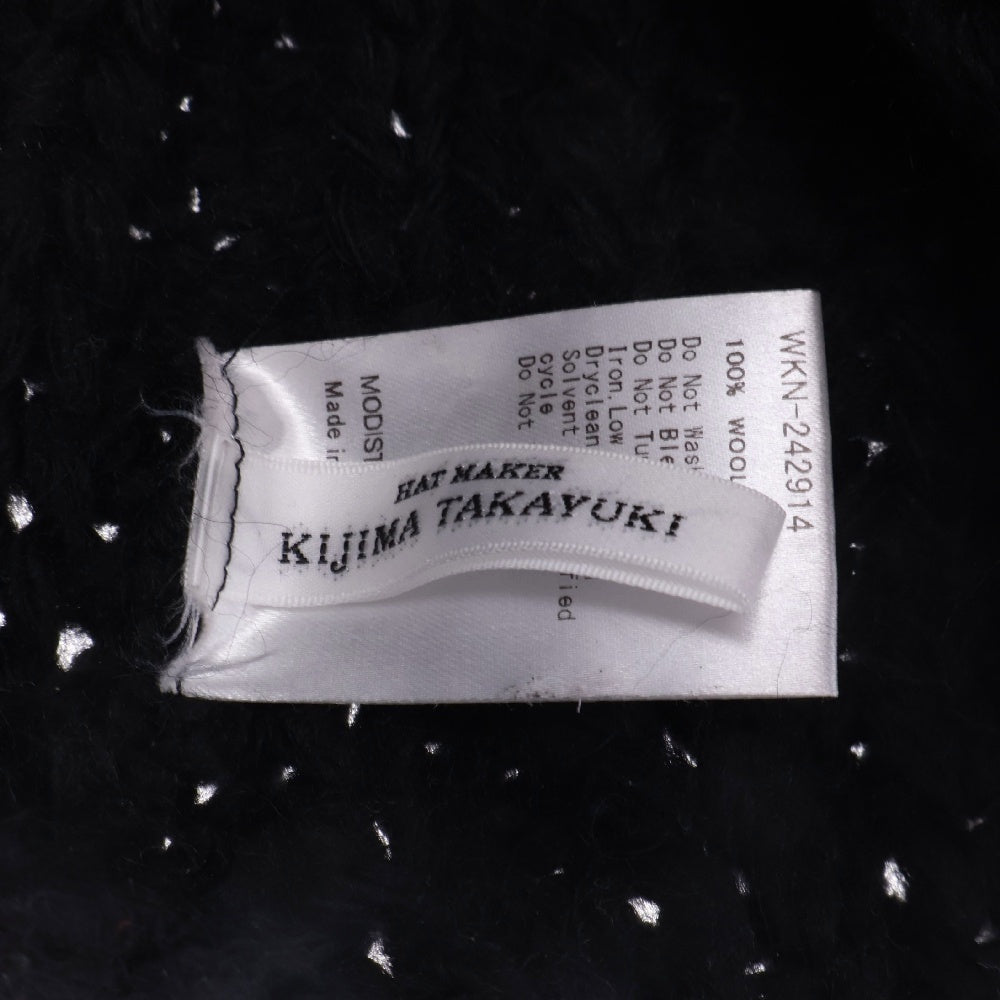 KIJIMA TAKAYUKI(キジマタカユキ) 24AW WOOL KNIT BALACLAVA WKN-242914 ウール ニット バラクラバ ブラック