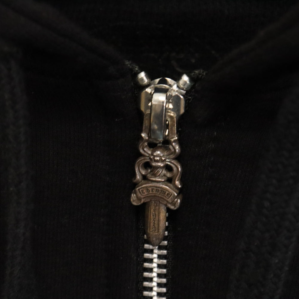 CHROME HEARTS(クロムハーツ) FLRL Dagger Zip Hoodie DAGGER フローラルダガー アーチロゴ 裏地サーマル ジップパーカー