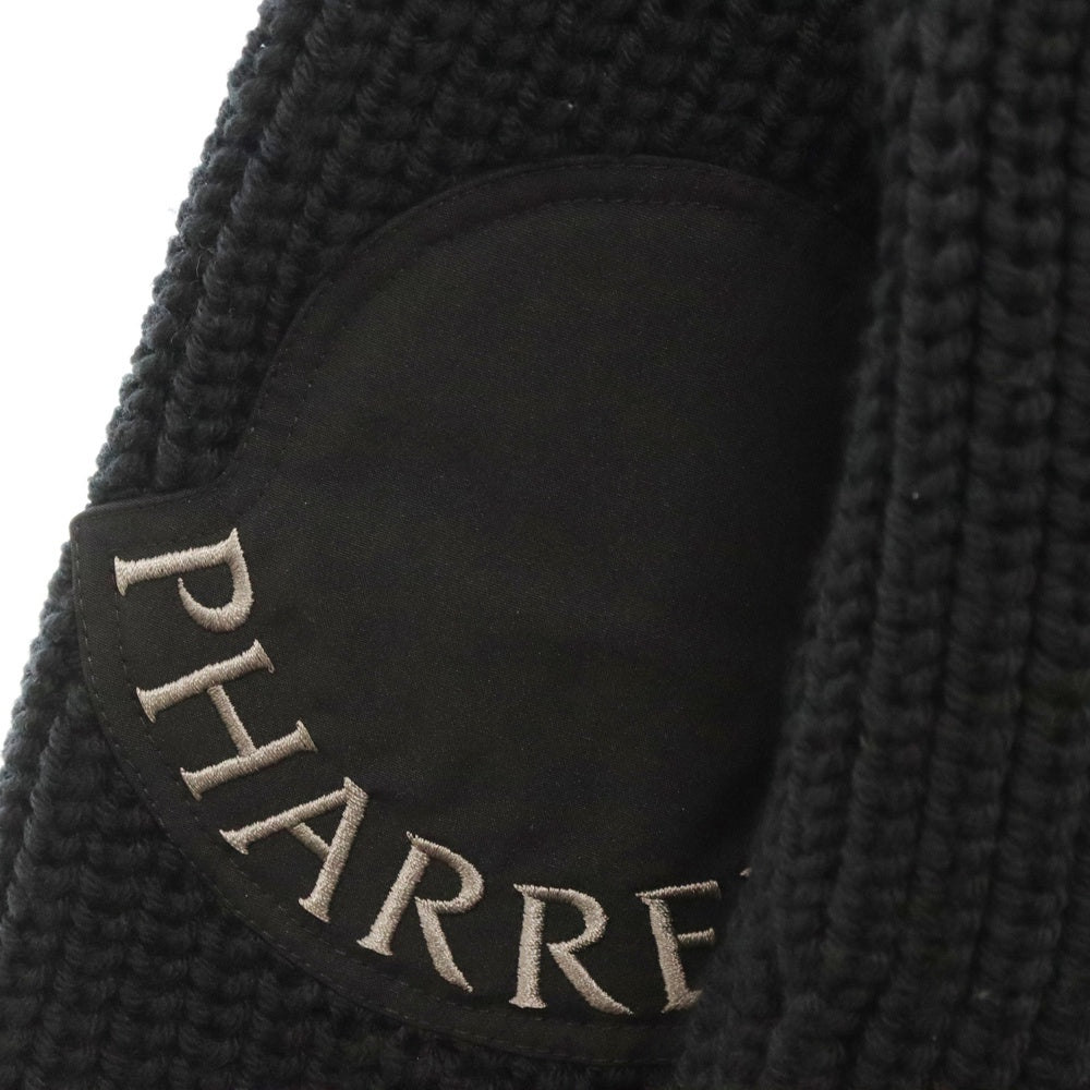MONCLER(モンクレール) 23AW ×Pharrell Williams CICLISTA TRICOT ファレルウィリアムズ ローゲージ ハーフジップニットセーター ブラック I209R9F00001 M1172