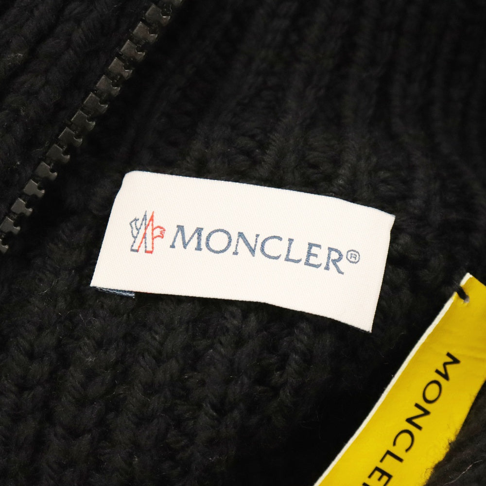 MONCLER(モンクレール) 23AW ×Pharrell Williams CICLISTA TRICOT ファレルウィリアムズ ローゲージ ハーフジップニットセーター ブラック I209R9F00001 M1172