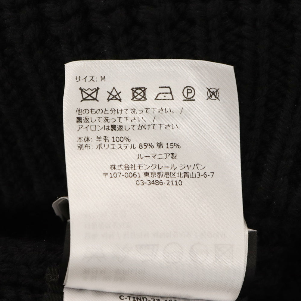 MONCLER(モンクレール) 23AW ×Pharrell Williams CICLISTA TRICOT ファレルウィリアムズ ローゲージ ハーフジップニットセーター ブラック I209R9F00001 M1172
