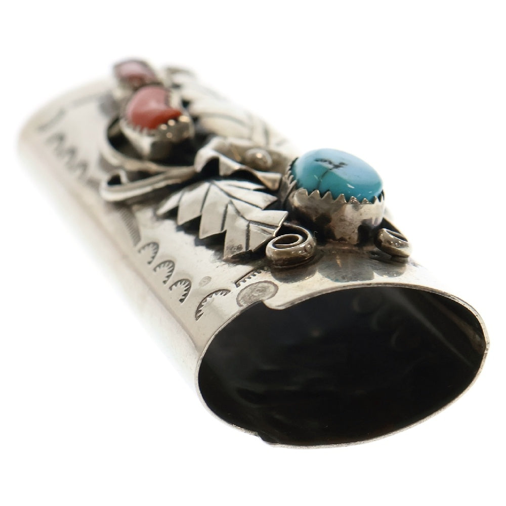 INDIAN JEWELRY(インディアンジュエリー) ターコイズ珊瑚 ライターケース