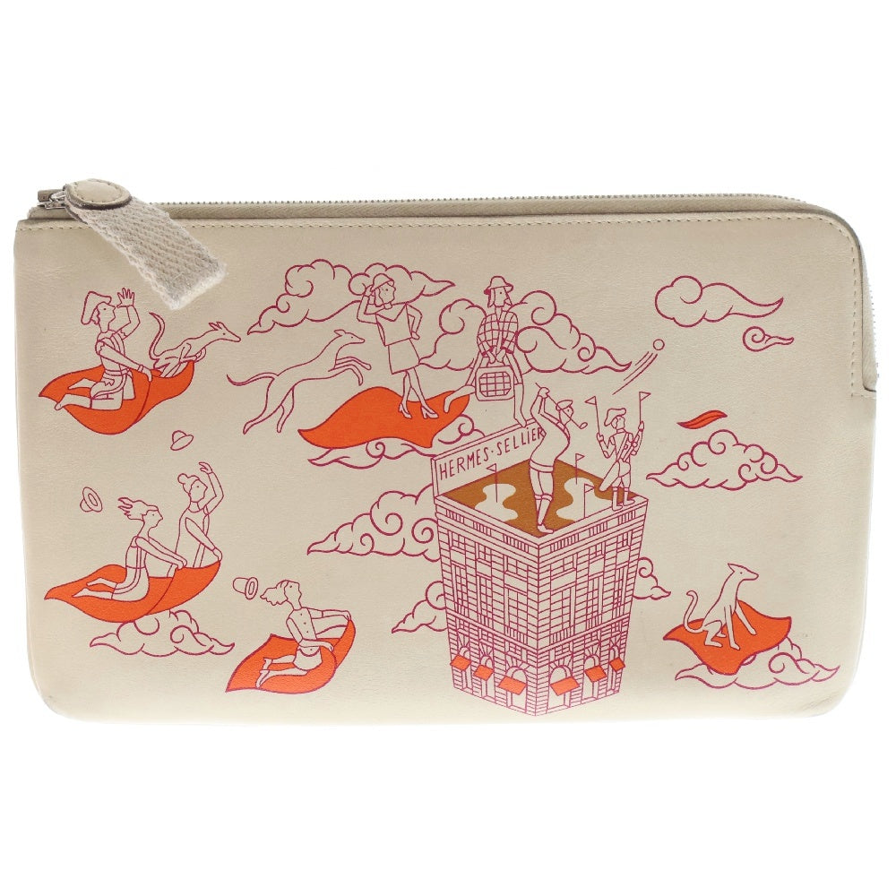 HERMES(エルメス) カレポケット ヴォースイフト ポーチ アイボリー シルバー金具