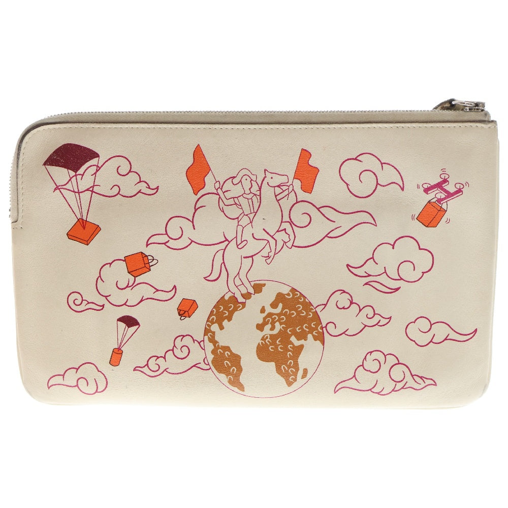 HERMES(エルメス) カレポケット ヴォースイフト ポーチ アイボリー シルバー金具