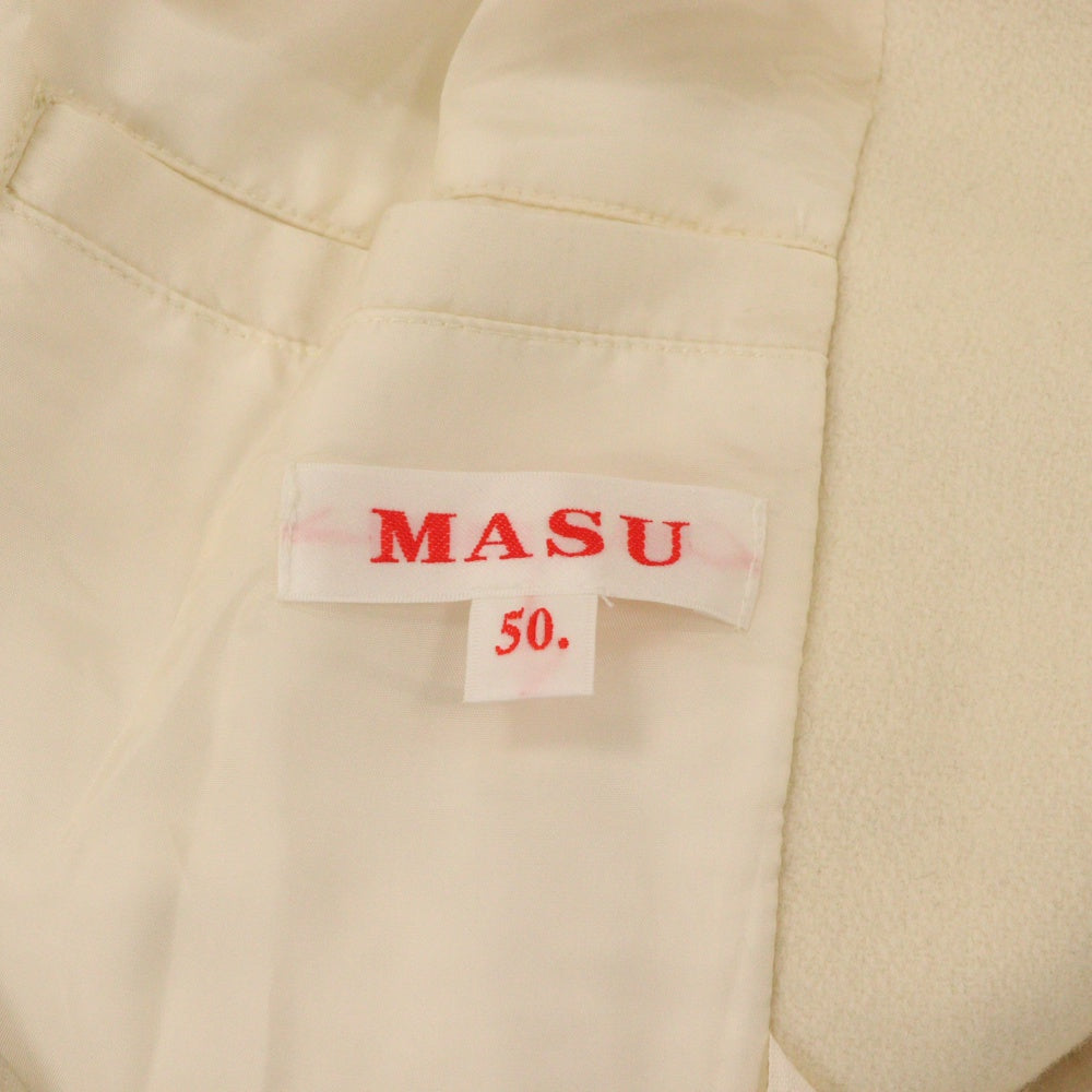 MASU(エムエーエスユー) 24AW BAT COLLAR OVER COAT バットカラー オーバーコート ホワイト MPFW-CT0224