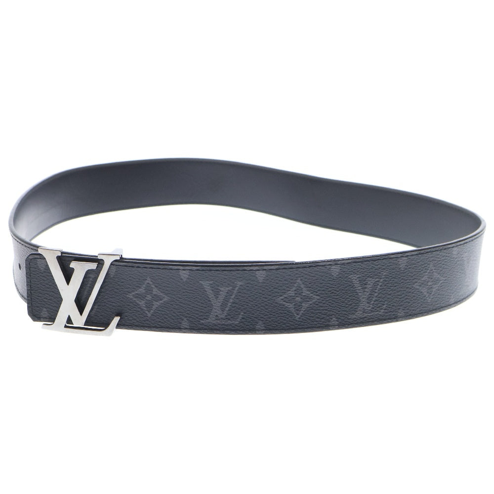 LOUIS VUITTON(ルイヴィトン) モノグラム・エクリプス サンチュール ベルト LVイニシャル 85/34 ブラック×レザー シルバー金具 M9043