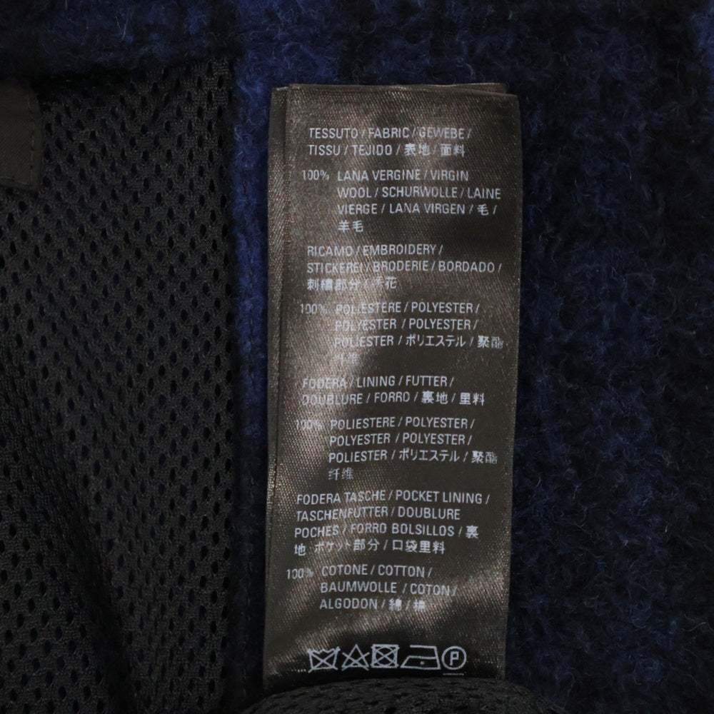 BALENCIAGA(バレンシアガ) 21AW TRACKSUIT JACKET スポーティBロゴ ウールチェックトラックジャケット ブルゾン ネイビー 675648 TLU11