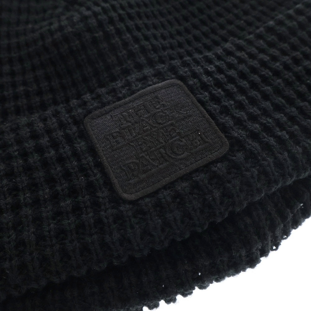 THE BLACK EYE PATCH(ブラックアイパッチ) OGロゴ スクエア 刺繍 ビーニー 帽子 ブラック