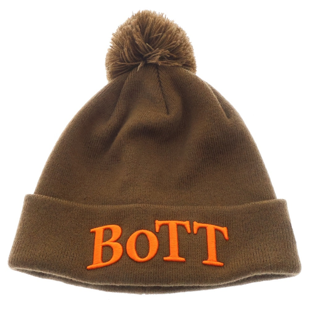 BoTT(ボット) × NEW ERA OG Logo Cuffed Pom Beanie ニューエラ オージーロゴ ビーニー ニット帽 帽子 ブラウン