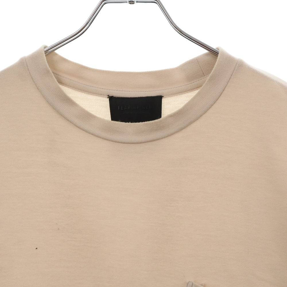 FEAR OF GOD(フィアオブゴッド) 20SS SEVENTH COLLECTION ロゴ パッチ 胸ポケット 半袖カットソー ベージュ FG50-039