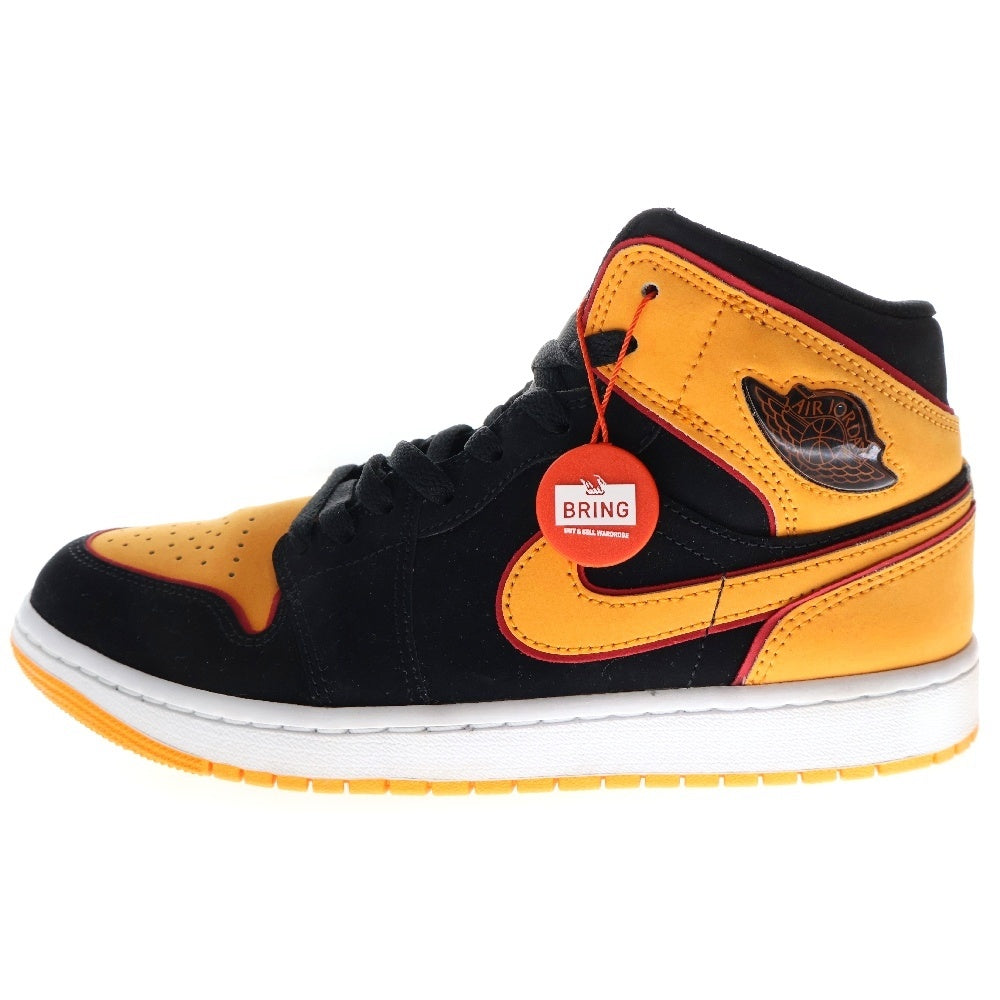 NIKE(ナイキ) AIR JORDAN 1 MID SE VIVID ORANGE エアジョーダン1 ミッド SE ヴィヴィッドオレンジ ミッドカットスニーカー ブラック/オレンジ US9/27.0cm FJ4923-008