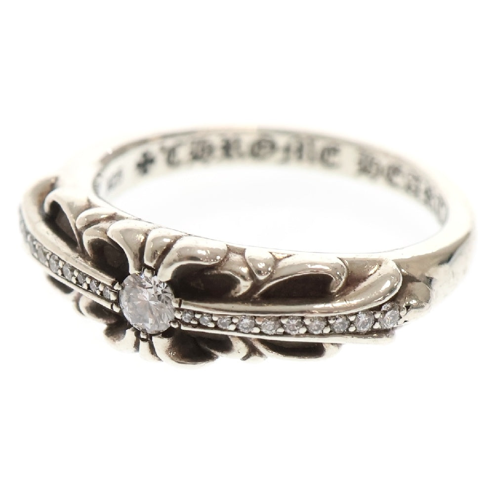 CHROME HEARTS(クロムハーツ) BABY CLSC P D PAVEダイヤ ベイビークラシックフローラルクロスリング シルバー