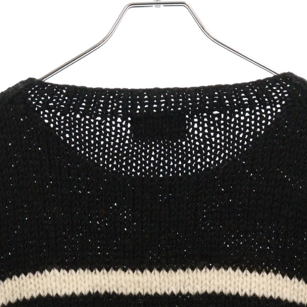 mcmachan woolen(マクマーンウーレン) Knitting MIlls 陰陽ニット セーター ブラック/ホワイト