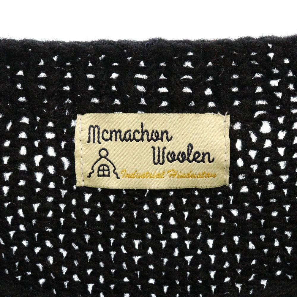 mcmachan woolen(マクマーンウーレン) Knitting MIlls 陰陽ニット セーター ブラック/ホワイト