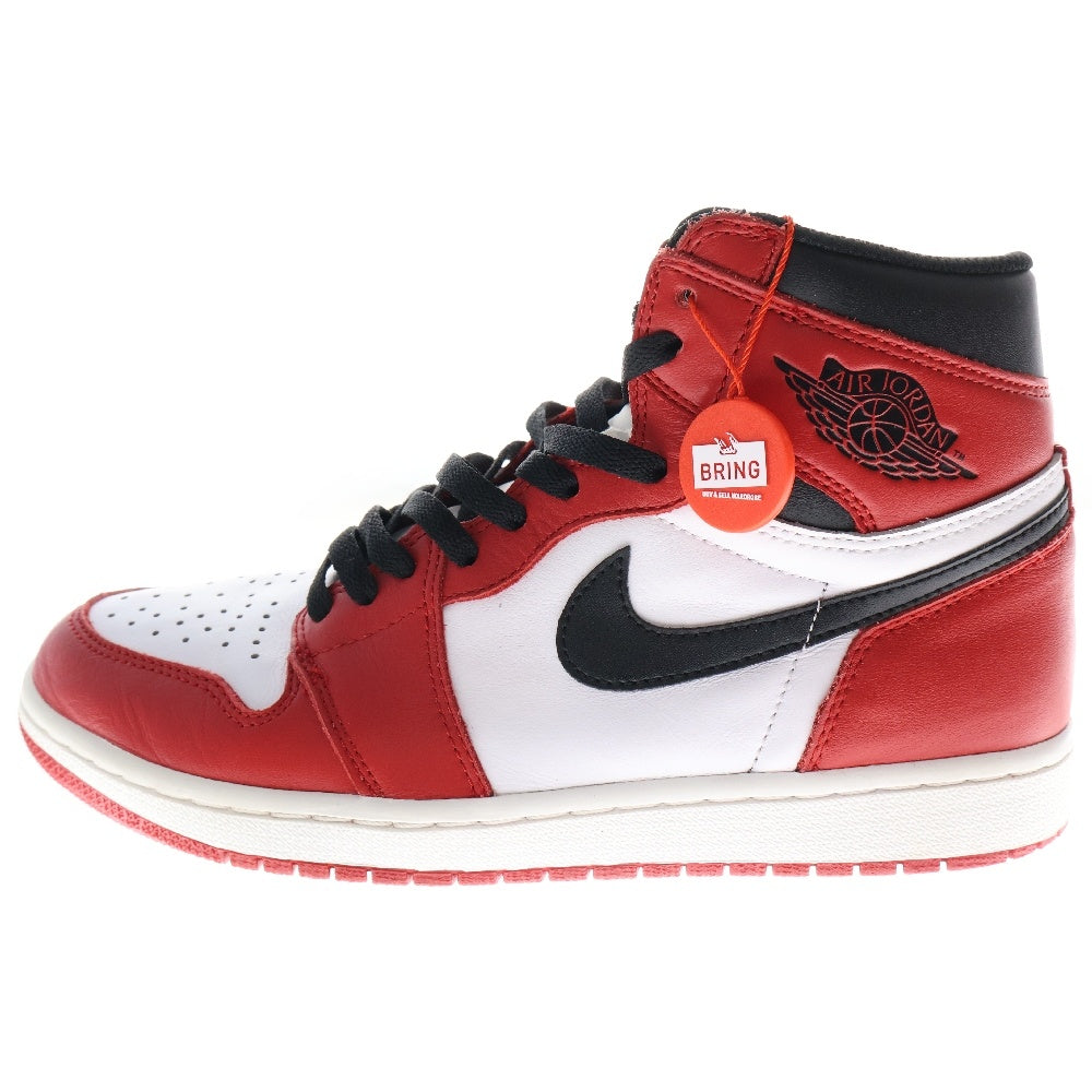 NIKE(ナイキ) 2015年 AIR JORDAN 1 RETRO HIGH OG CHICAGO 555088-101 エアジョーダン1ハイカットスニーカー シカゴ ホワイト/レッド US9.5/27.5cm