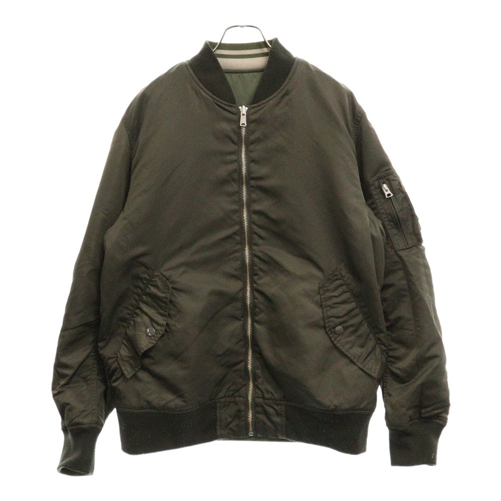ALPHA INDUSTRIES(アルファ インダストリーズ) スカル刺繍リバーシブル中綿ジャケット カーキ TA1258-003