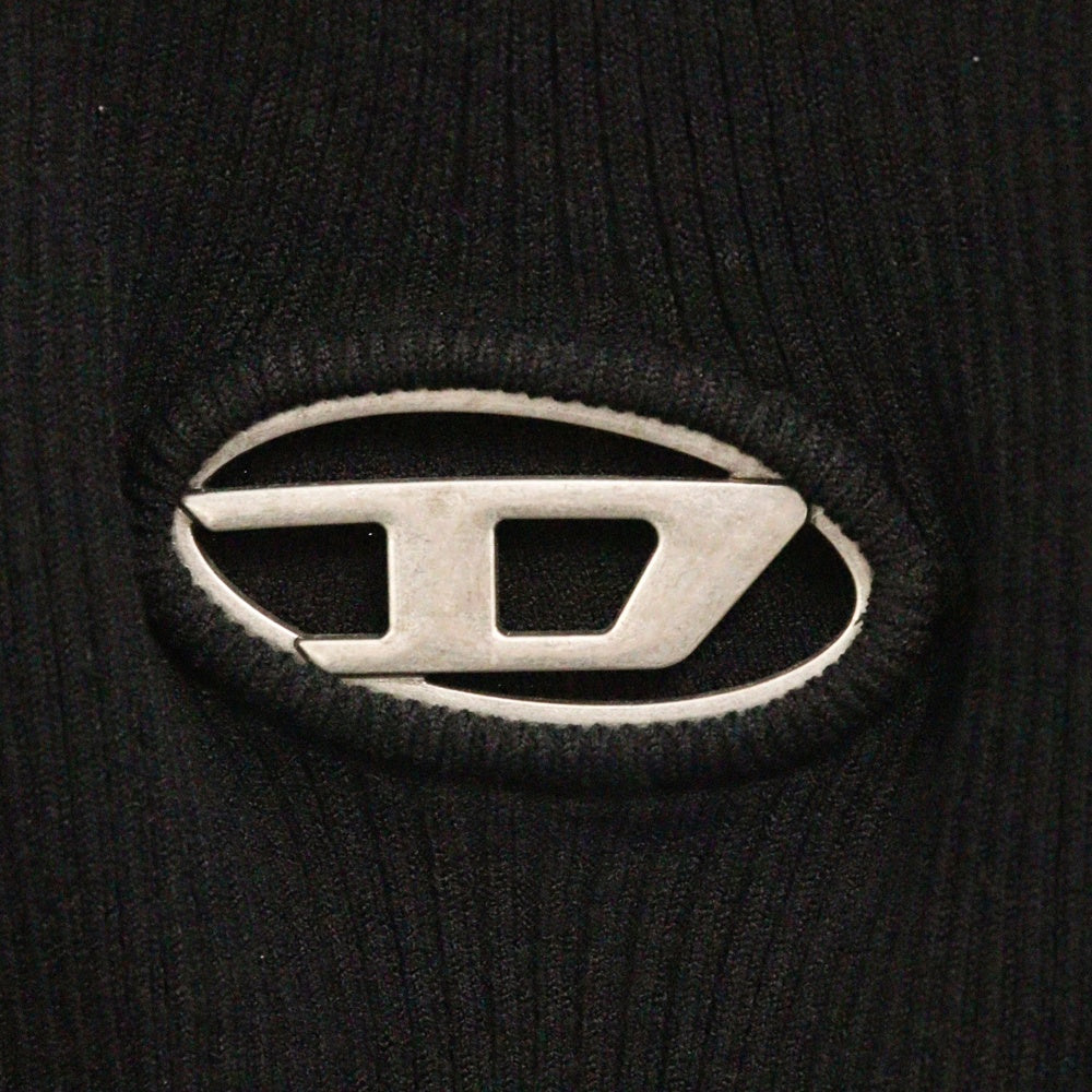 DIESEL(ディーゼル) ROUND NECK KNITS Dロゴ ラウンド ネックニット ブラック レディース A14189
