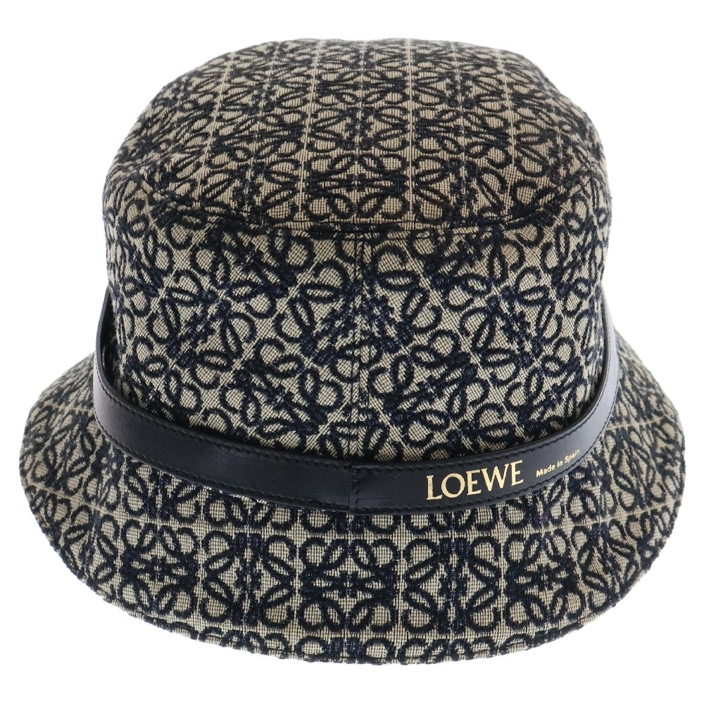 LOEWE(ロエベ) アナグラム バケットハット 帽子 ネイビー レディース 820HB1X07