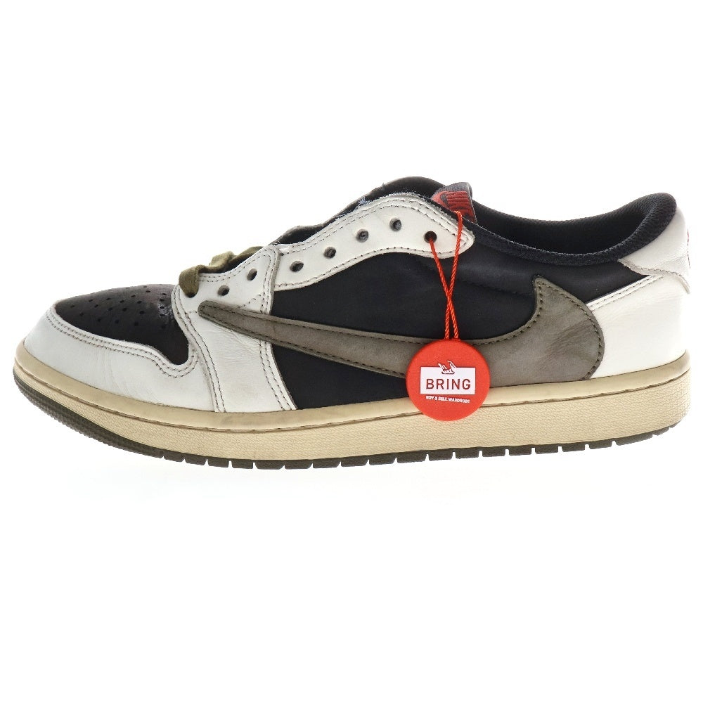 NIKE(ナイキ) ×TRAVIS SCOTT WMNS AIR JORDAN 1 LOW OG Medium Oliveトラヴィススコット ウィメンズ エアジョーダン1 ローカットスニーカー US9.5/26.5cm  DZ4137-106