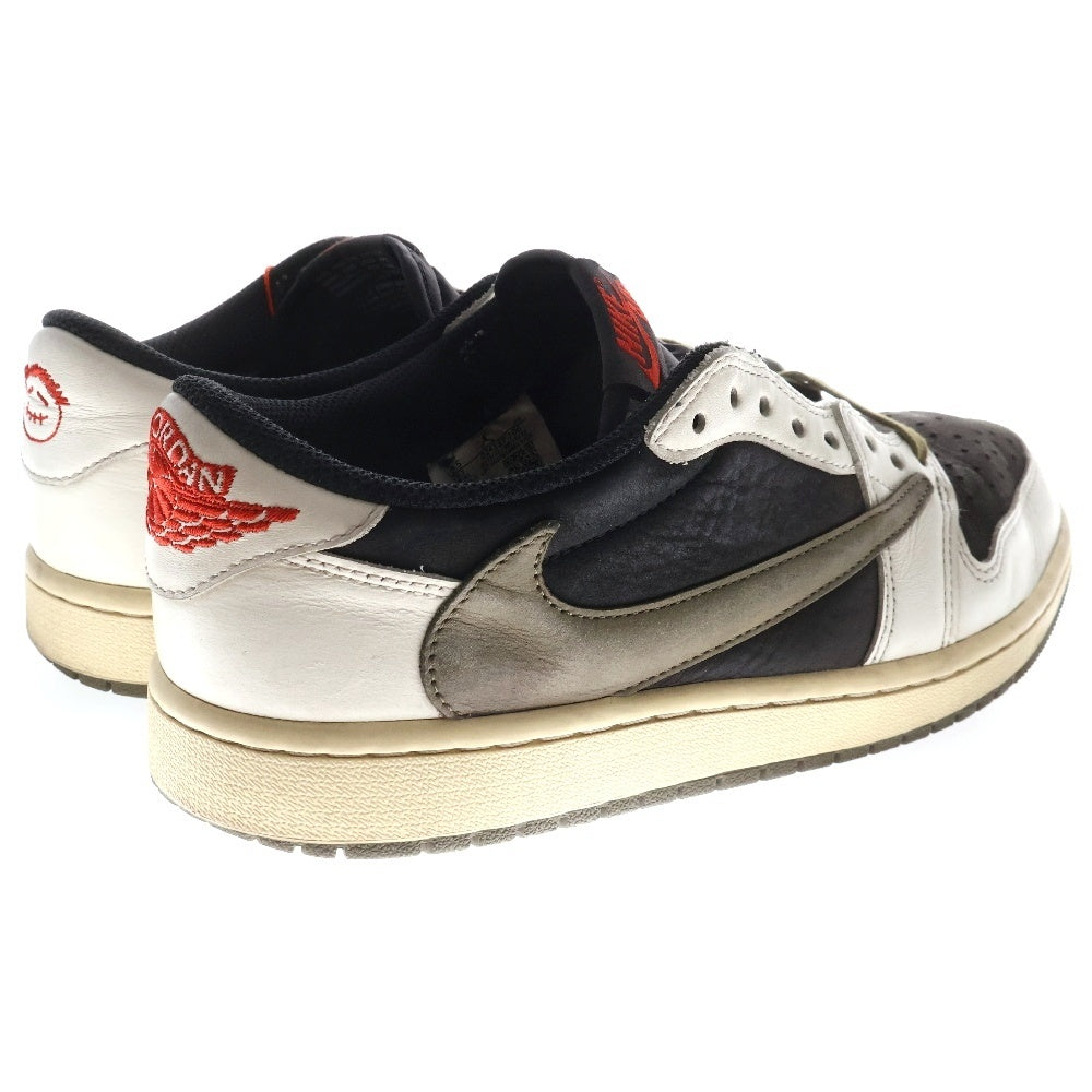 NIKE(ナイキ) ×TRAVIS SCOTT WMNS AIR JORDAN 1 LOW OG Medium Oliveトラヴィススコット ウィメンズ エアジョーダン1 ローカットスニーカー US9.5/26.5cm  DZ4137-106