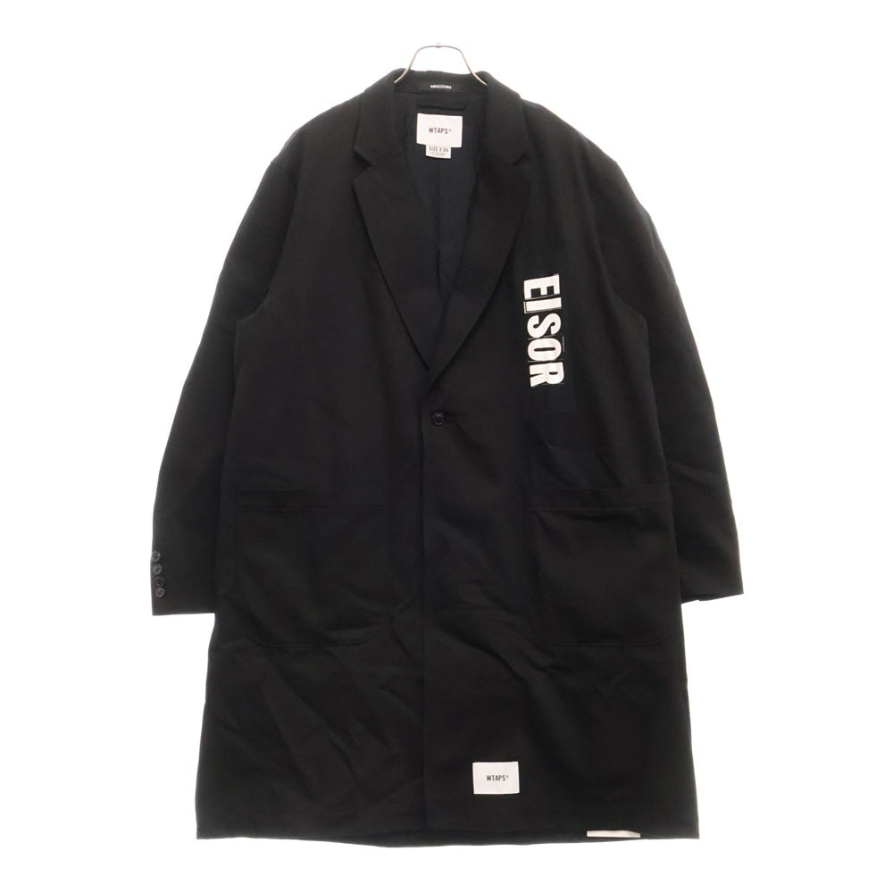 WTAPS(ダブルタップス) 24AW ×MINEDENIM マインデニム 裏地レオパード柄 デニム シングルコート ブラック 24TQMYD-JKM01S