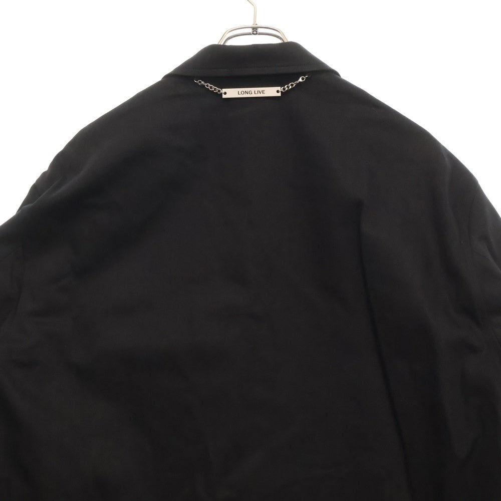 WTAPS(ダブルタップス) 24AW ×MINEDENIM マインデニム 裏地レオパード柄 デニム シングルコート ブラック 24TQMYD-JKM01S