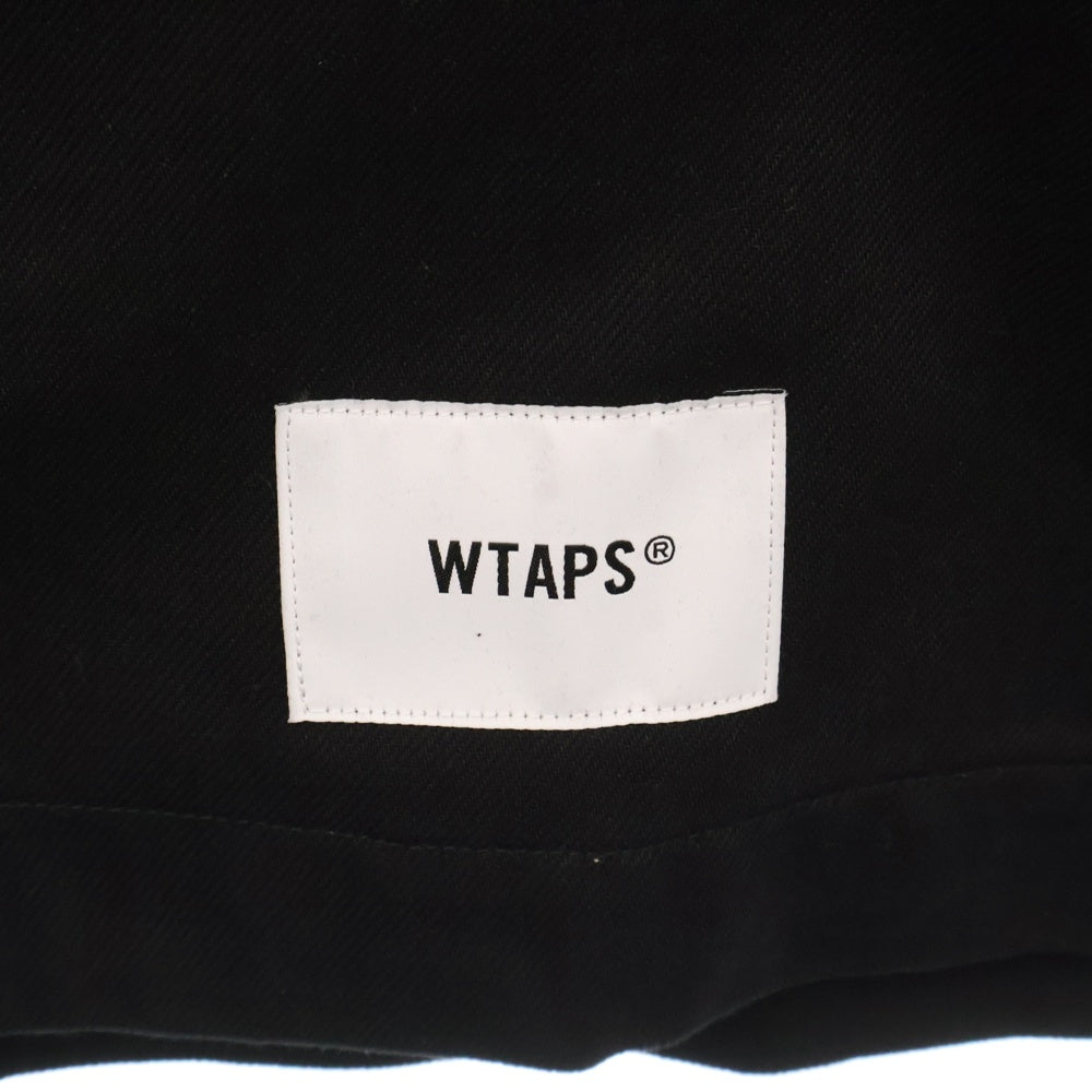 WTAPS(ダブルタップス) 24AW ×MINEDENIM マインデニム 裏地レオパード柄 デニム シングルコート ブラック 24TQMYD-JKM01S