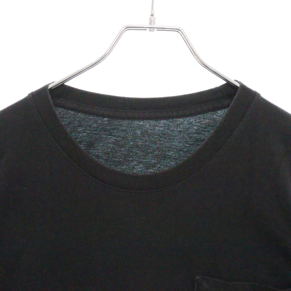 CHROME HEARTS(クロムハーツ) Fuck You L/S Pocket Tee ファックユーバック ロゴ ポケット付き クルーネック 長袖Tシャツ カットソー ブラック 2212-304-0221